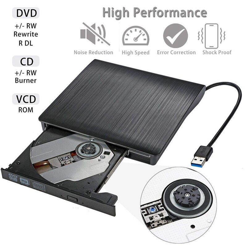 Externe Dvd Drive Slim Hard Plastic Usb 3.0 Sata 9.5Mm Dvd Behuizing Rewriter Brander Writer Cd-Rom Case voor Laptop Cd/Dvd Opt