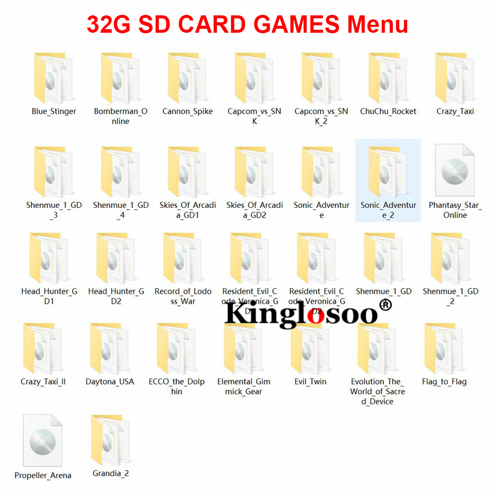 Jeu de cartes SD Dreamshell avec 38 jeux pour console Sega Dreamcast DC, adaptateur de lecteur de carte SD