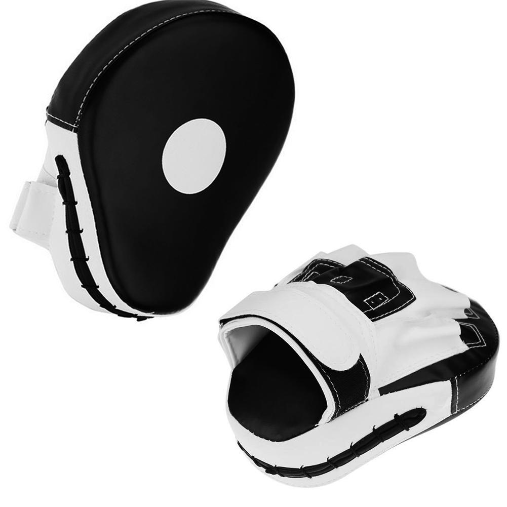 2 Stks/partij Boxing Training Hand Doel Lederen Boksen Gebogen Schoppen Doelen Double Side Sparring Training Hand Pads Voor Muay Thai