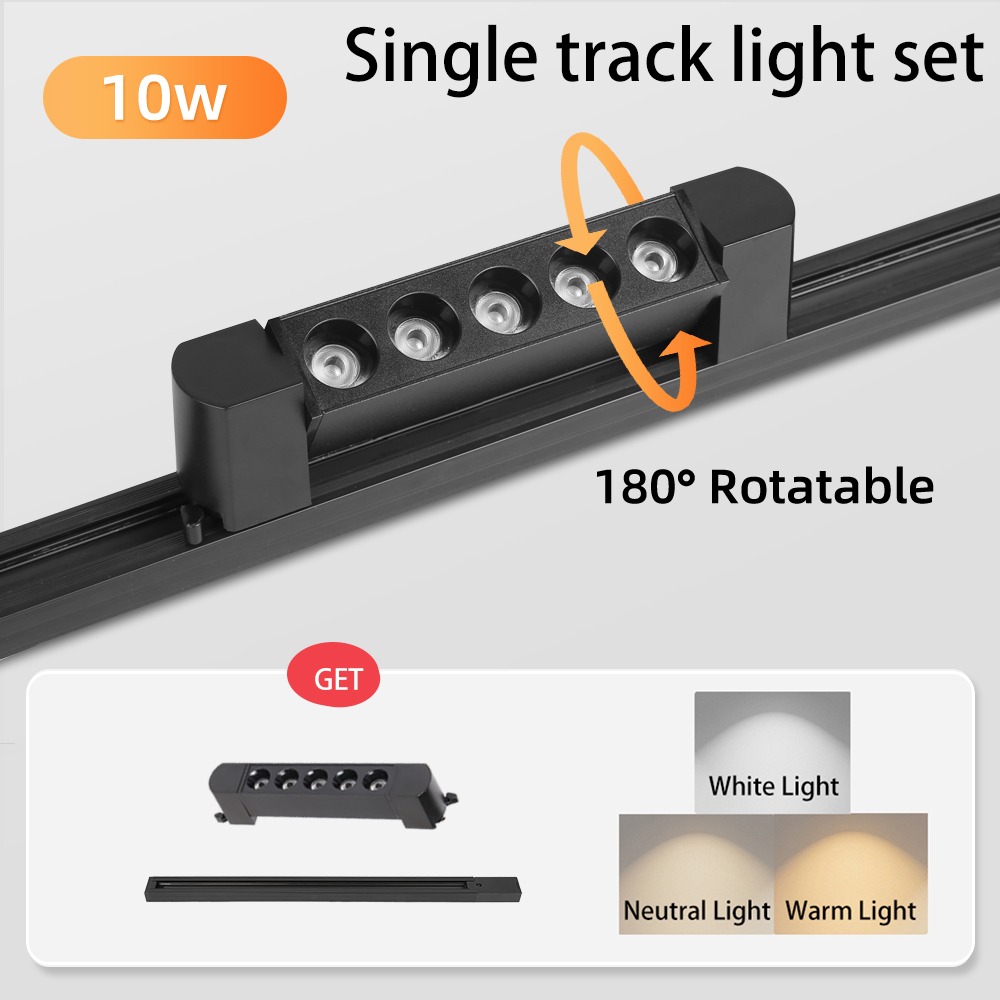 Set completo di luci a binario a LED 85 ~ 264V Faretto moderno per interni per la casa Soggiorno Negozio Plafoniera Illuminazione a binario: Luce Verde / Black