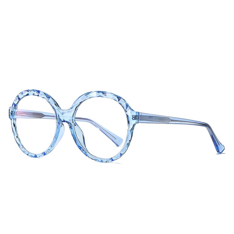 Pro acme  tr90 bågar runda blått ljus blockerande glasögon dam dator glasögon anti blått ljus glasögon lentes luz azul  pc1515: C6 blå