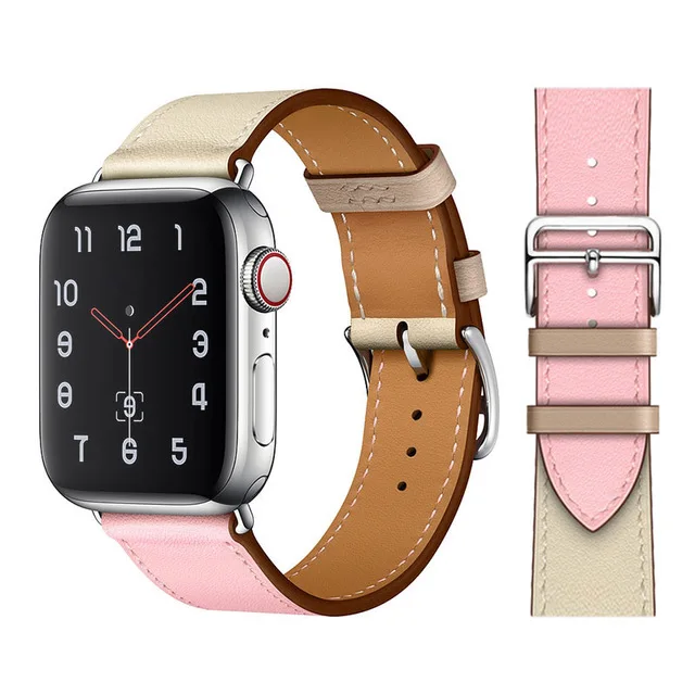 Læderurrem til apple watch-rem serie 9 8 7 6 se 5 4 3 2 1 til iwatch 38mm 42mm håndledsrem til iwatch-rem 44 40 41 45 49mm