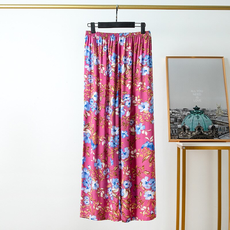 Pyjama en coton et lin pour femmes, style décontracté, confortable et fin, pantalon à jambes larges, pour la maison, en rayonne, grande taille: 07