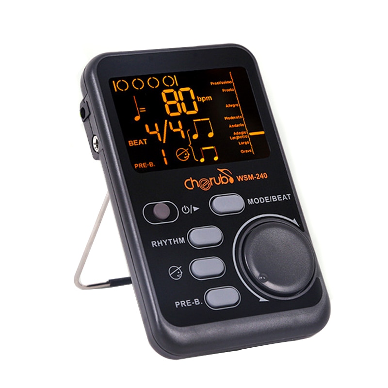 Cherub WSM-240 Guitar Piano Metronome Digital Metronom LCD Clip-on Portable Metronom for Guitar Violin Bass Support Tap Tempo