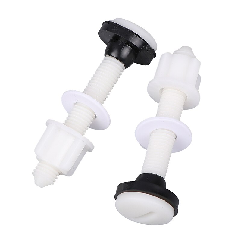 2pcs Toilet Seat Hinge Bolts Screw Fixing Fitting Kit Toilet Seat Plastic Fastener Repair Accessories
