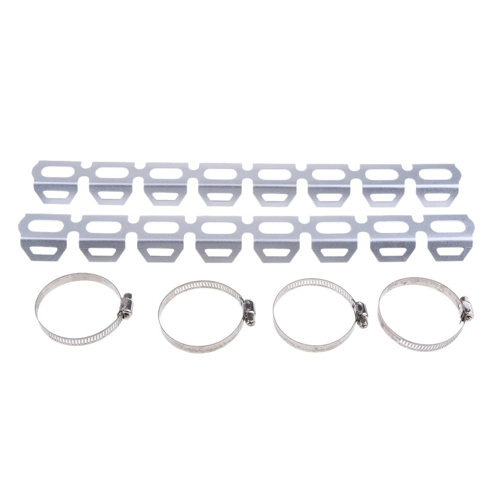 Motorcycle Exhaust Muffler Pipe Leg Protector Guard Muffler Pipe Cover for BMW R1200 F800GS F700GS F650GS (Silver)