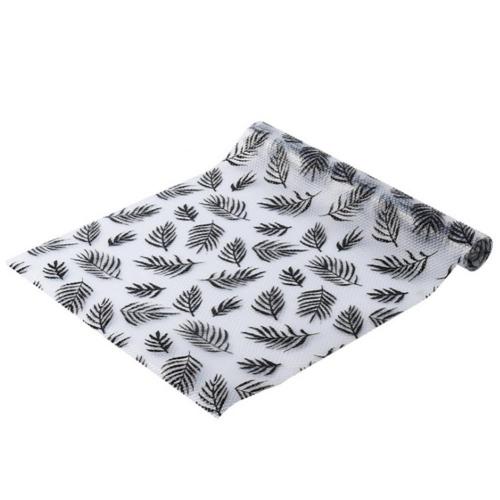 45x122cm drawer mat oil-proof waterproof moisture kitchen table shelf liner mats cupboards pad paper non slip closet placemats: Leaves