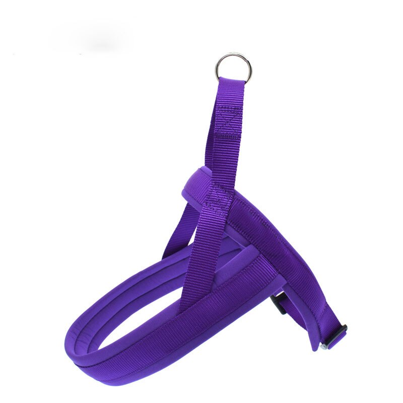 Kleine medium grote Hond Harnas Vest Duiken doek Gewatteerde Huisdier borstband voor honden lead leash grote Hond Wandelen Training harnesses: Paars / L