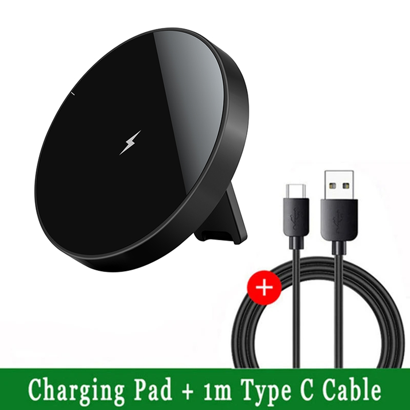 Cargador inalámbrico magnético de 30W para iPhone 15, 14, 13, 12 Pro Max, Mini almohadilla de carga inalámbrica rápida, soporte para cargadores de teléfono USB PD: Morado