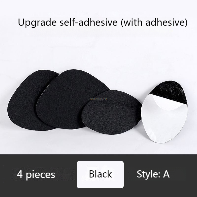 Parche adhesivo para reparación de calzado, pegatina para reparación de Vamp, adhesivo para plantillas, Protector de talón, herramienta para el cuidado de los pies, forrado, antidesgaste: A-black