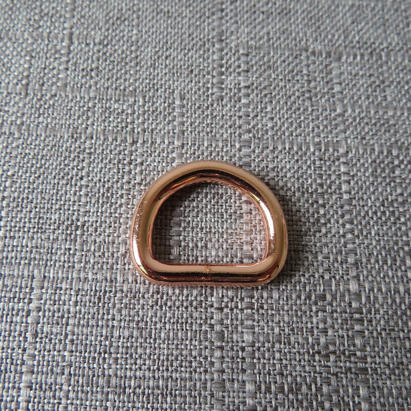 10 stuks 20mm metalen d-ring riemgesp tas kat hond halsband riem harnas naaiaccessoires tasriemen sterke hardware: Roségoud