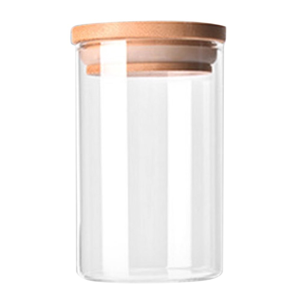 Transparent High Borosilicate Glass Kitchen Storage Bottle Store Food Ingredient Candy Biscuit Storage Jar Organization: 65 x 100 mm