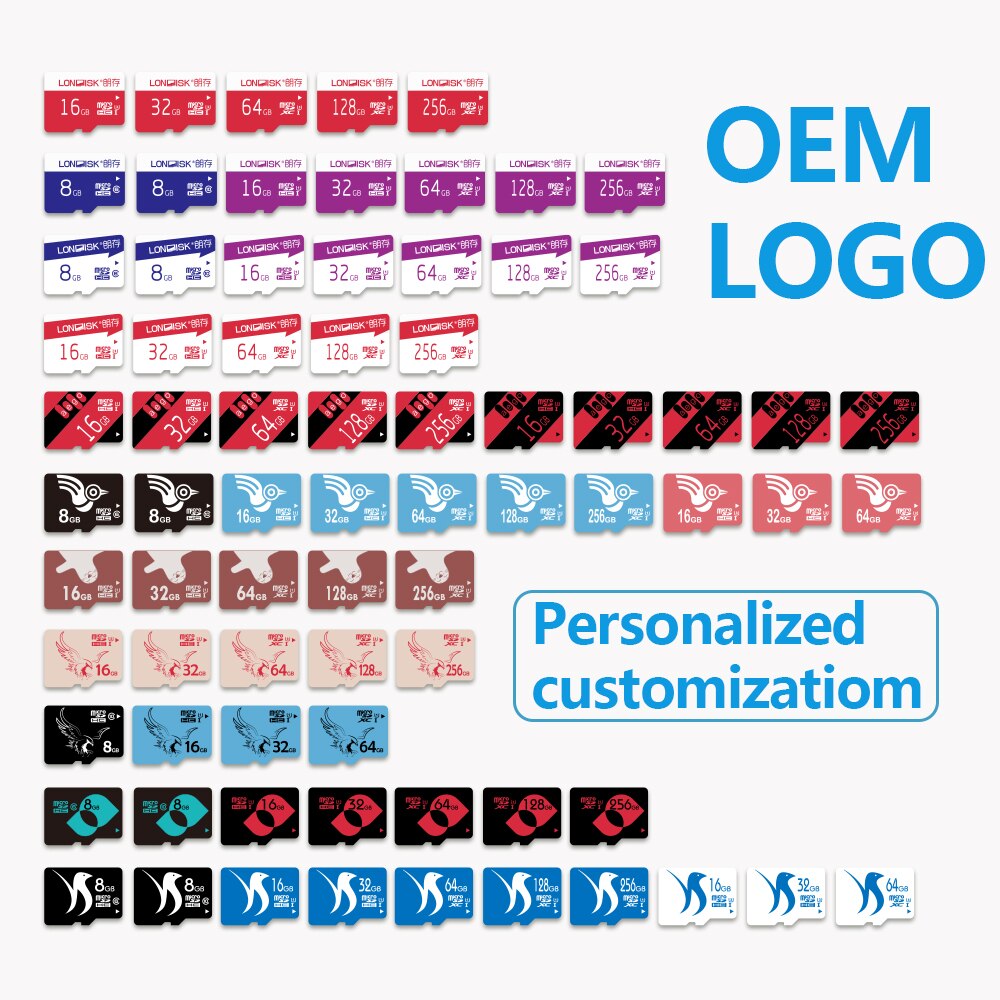 neue hohe leistung C6/C10/U1/U3 microSD-speicher karte 2GB/4GB/8GB/16GB/32GB/64GB (allgemeine druck)