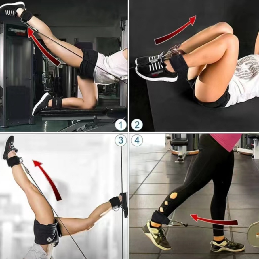 Ankle Straps Resistance Bands Set Fitness Workout Exercise Equipment Ankle Weight Yoga Elastic Fitness Band For Gym Man Woman