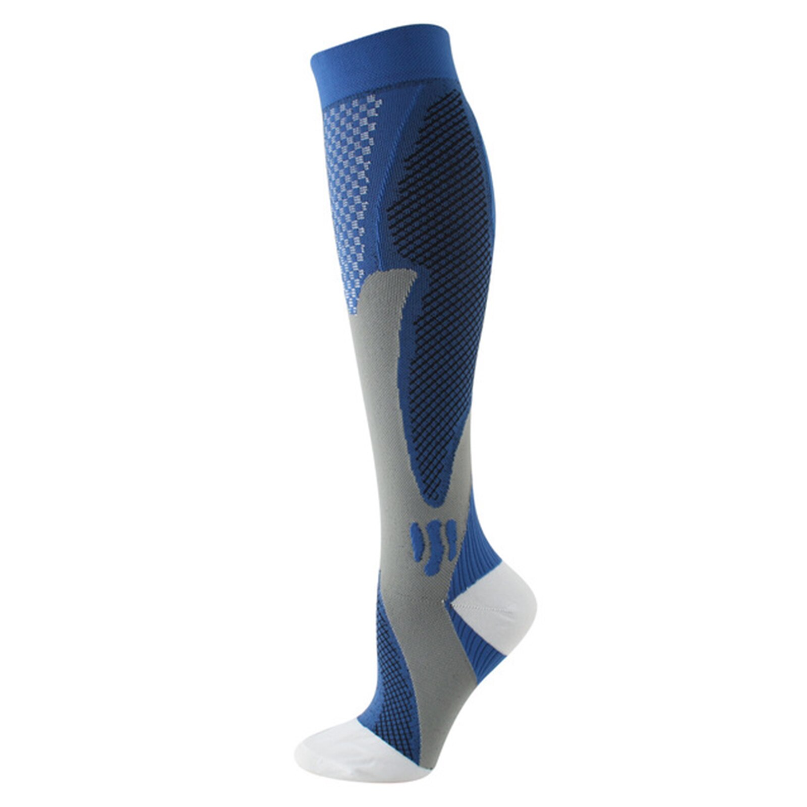 Sports Compression Socks for Men and Women, Outdoor Sports Socks for Crawl, Rope Climbs and Half Marathons: Blue / M