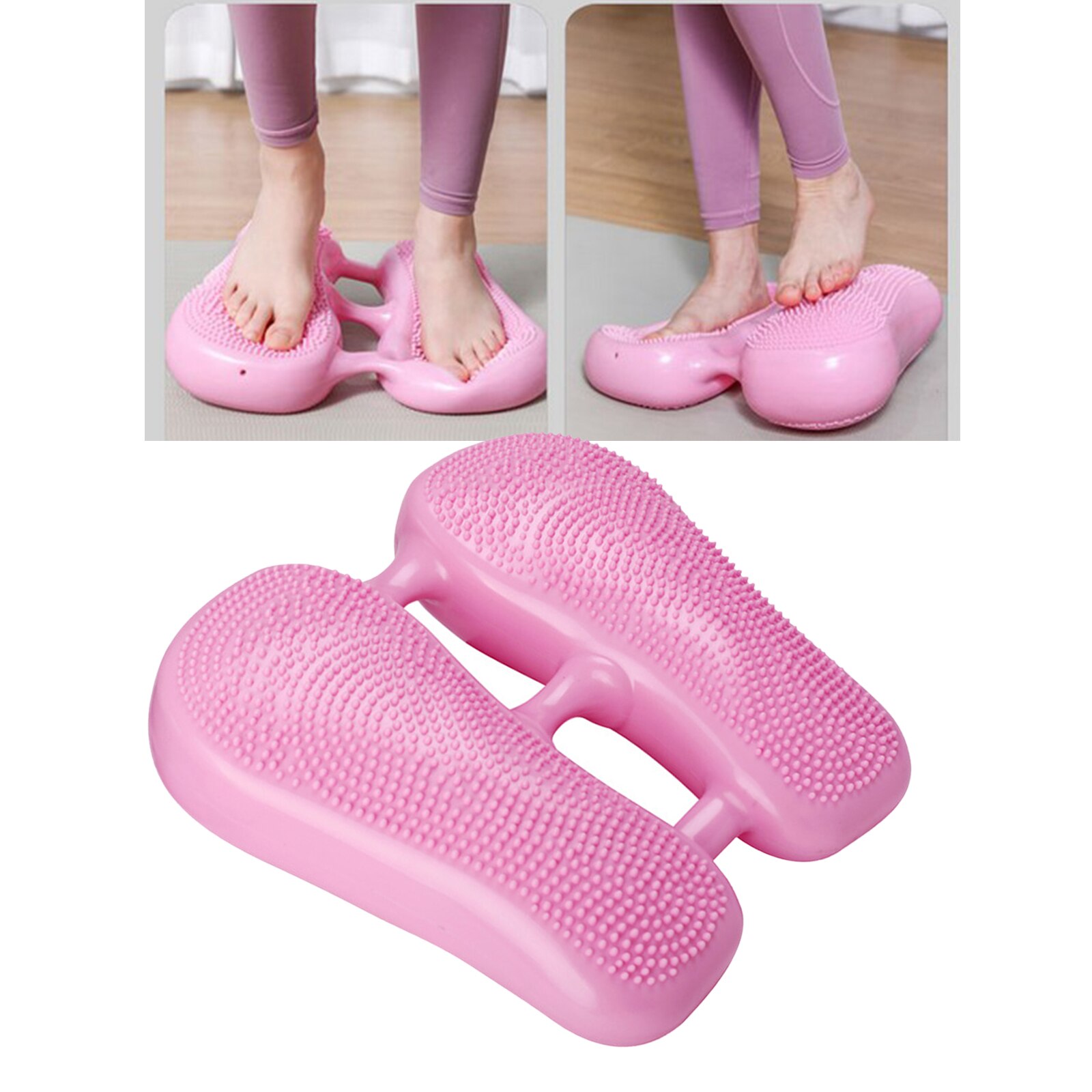 Yoga Soft Balance Pad PVC Stability Pad Balance Cushion Exercise Trainer Balancer Fitness Aerobic Exercise Training Men Women: Pink