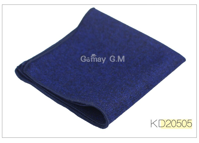 Lommetørklæde tørklæder forretningsdragt hankies uld afslappet herre lomme firkantede solide lommetørklæder til bryllup 23*23cm: Kd20505