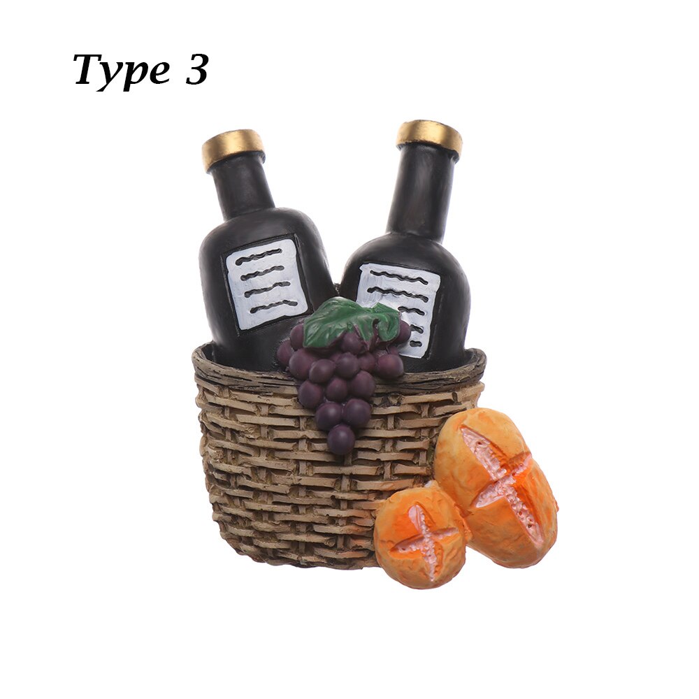 3D Resin Fridge Magnet Cartoon Food Shape Refrigerator Ornament Kitchen Tools White Board Accessories Home Decoration: 3