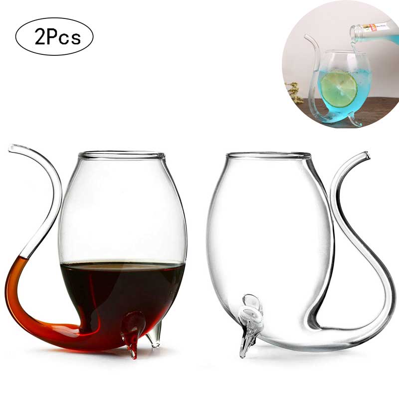 2Stck Kreative Halloween Wein Glas Whiskey Bahre Cocktail Saft Glas Tasse Mit Stroh Heimat Küche Bar Party Getränk 300ml