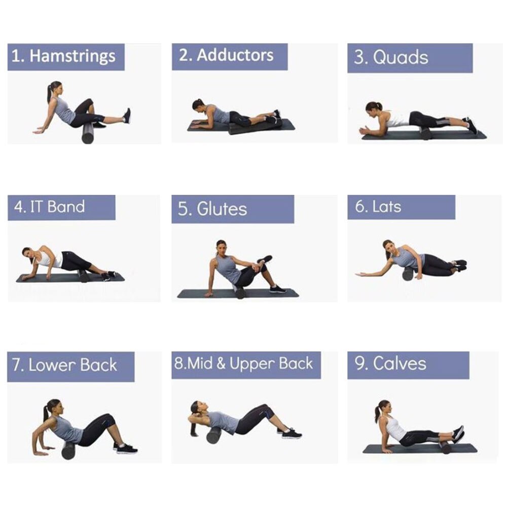 5-delad Pilates Foam Roller Set - EPP-skum - Massagebollar för Muskelåterhämtning