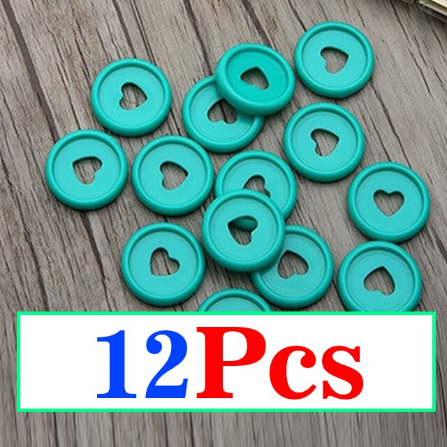 Anneau de liaison en plastique 35MM, trou en forme de champignon, disque à 360 degrés pour bricolage, fournitures scolaires et de bureau: 12Pcs-green