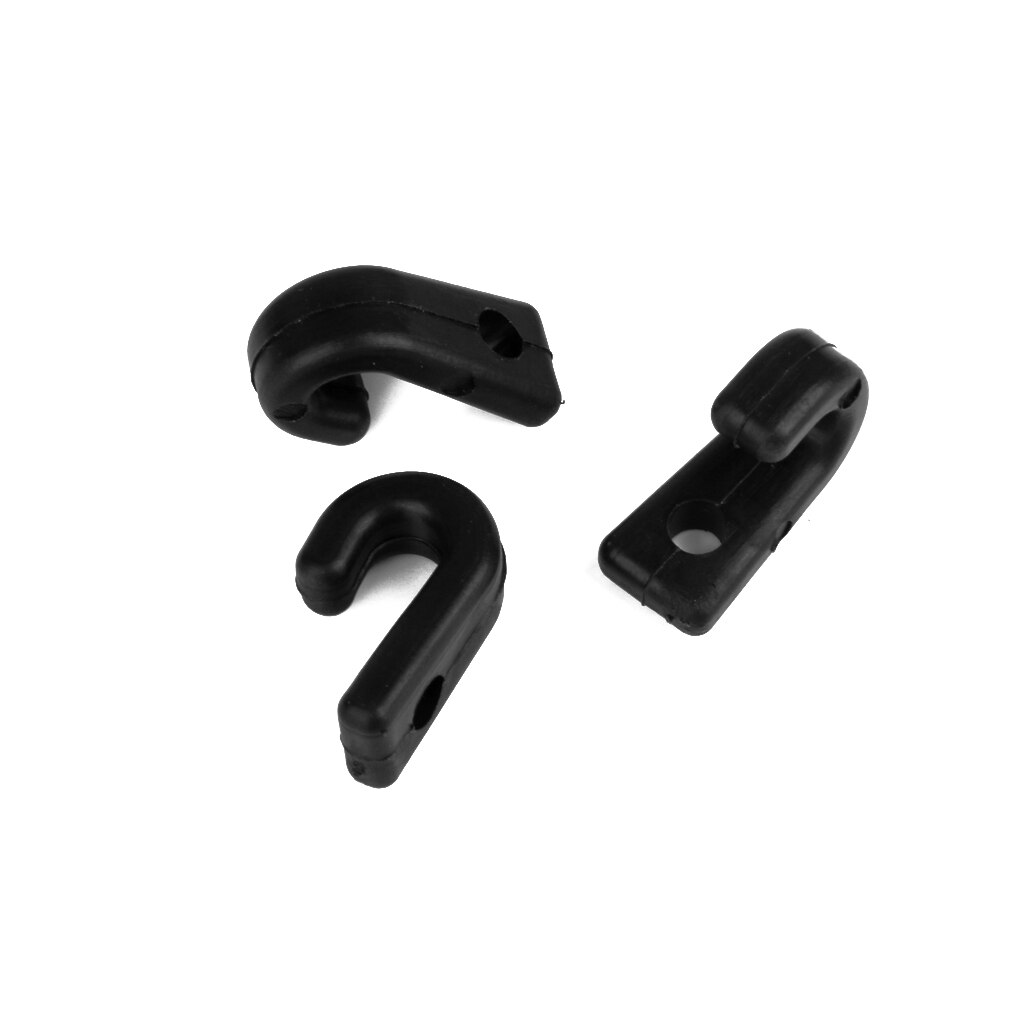 Strong Durable Nylon Lashing Hook Bungee Hook J-Shaped Lashing Hooks For Kayak Canoe Paddle Board Pack of 24PCS Black