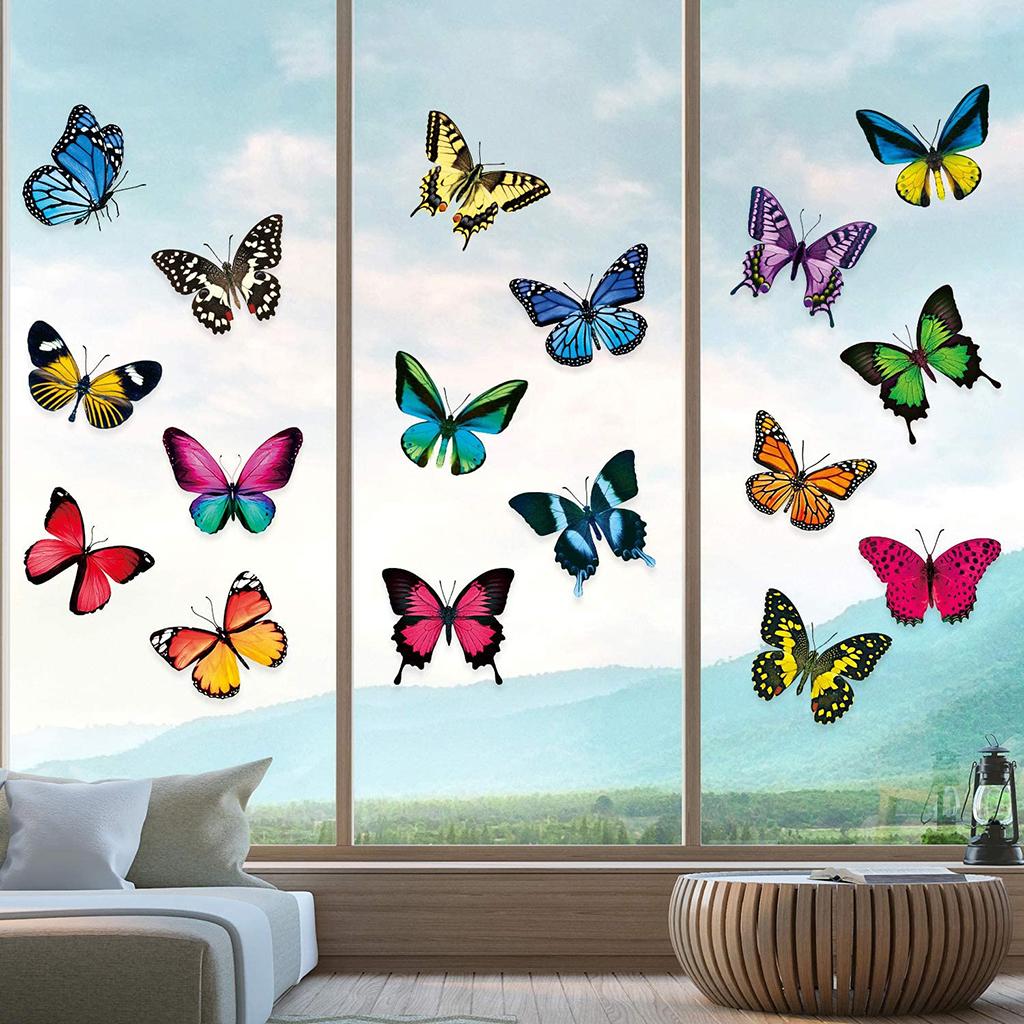 20PCS Butterfly Window Stickers to Prevent Bird Strikes On Glass Windows, Doors, Window Decals Anti-Collision Window Clings