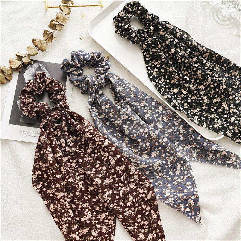 Accesorios para el cabello para mujer, Floral, lazo moño, niñas, flores, Scranchis, adornos de niñas, diadema, banda de goma