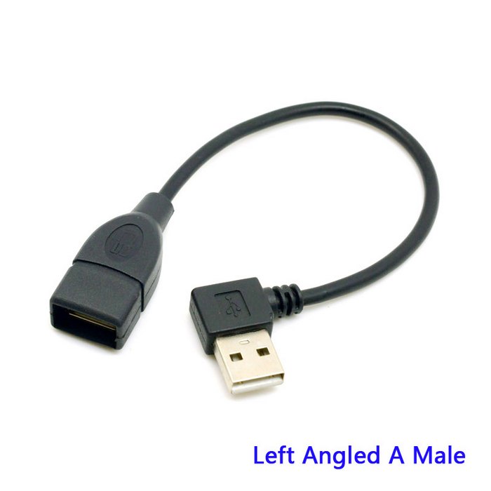 10Cm 20Cm 40Cm USB2.0 Kabel Usb Man-vrouw Verlengkabel 90 Graden Schuine