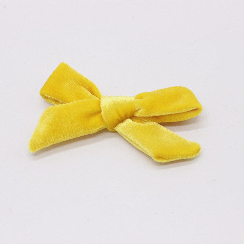 Haaraccessoires Kids Fluwelen Haarelastiekjes Voor Meisjes Solid Knoop Haarspeldjes Baby Mini Haarspelden Handgemaakte Haarspeldjes Hoofddeksels