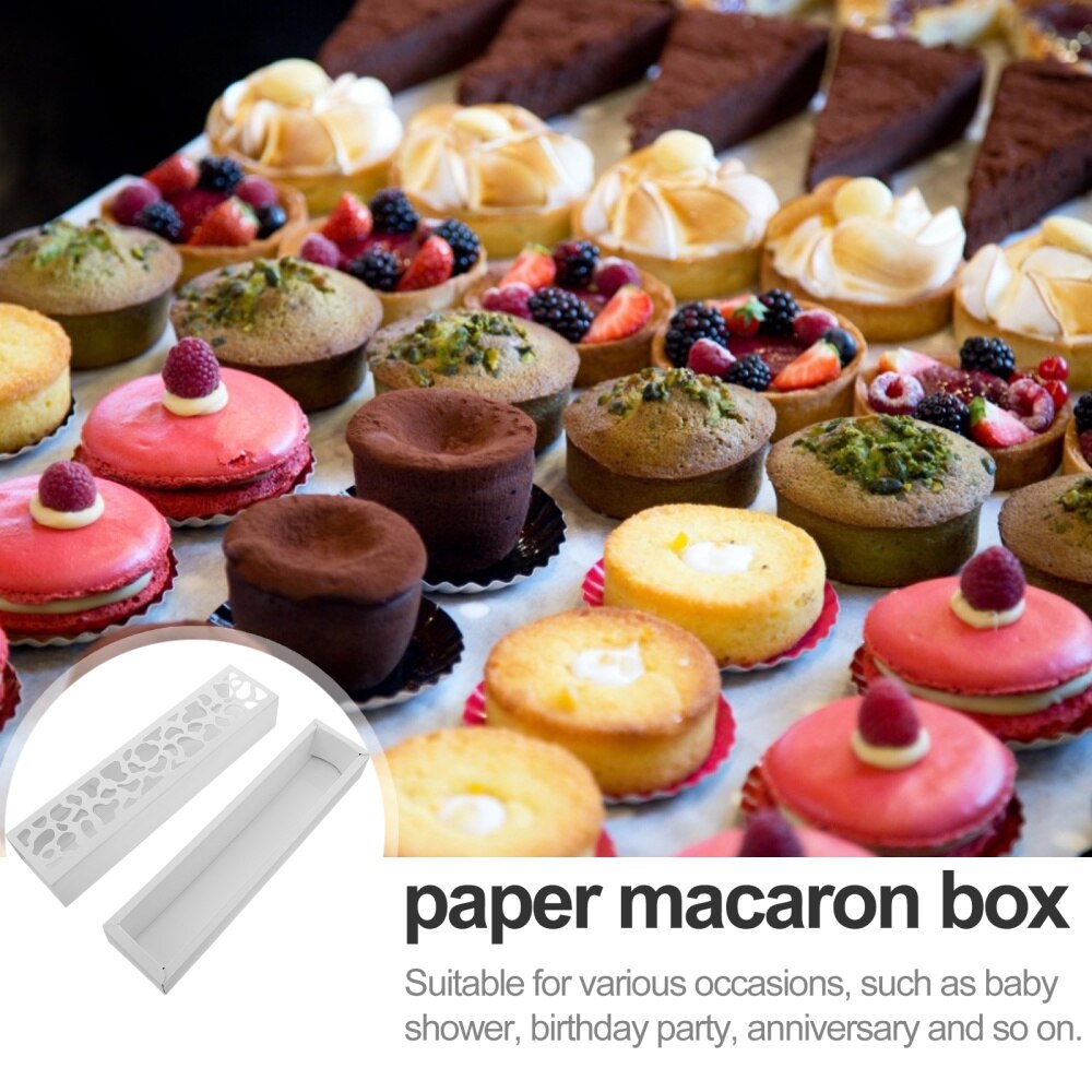 10Pcs Macaron Dozen Papier Cookies Koekjes Case Verpakking Box Voor Dessert Shop