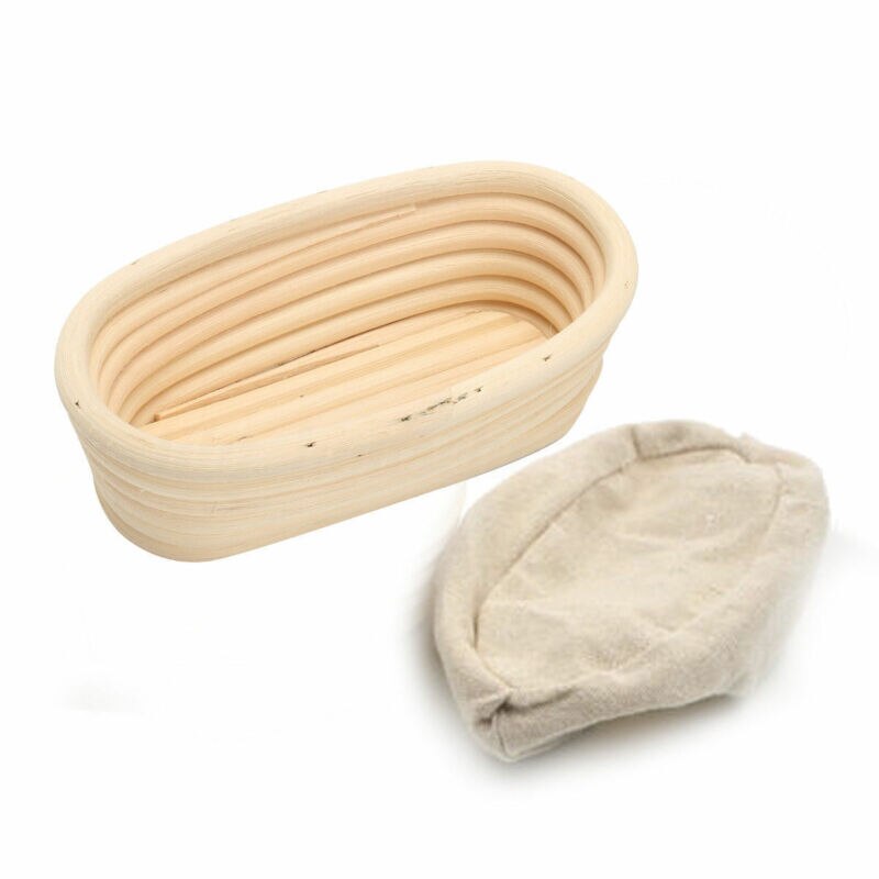 Oval/round/triangular bread fermentation basket with bottom cloth, bread dough fermentation basket, baking accessories: 15X8x5cm