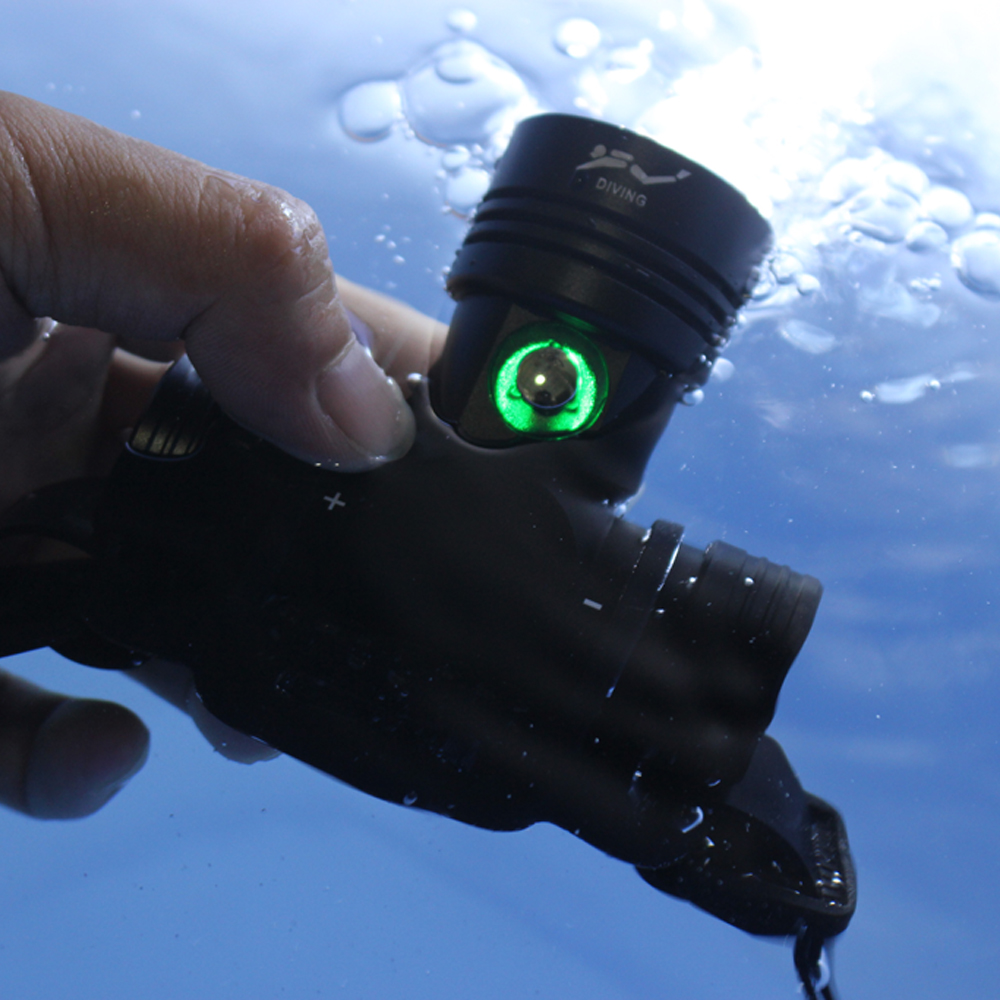 Faro de buceo IPX8 L2 faro impermeable de buceo 100 metros linterna subacuática luz amarilla/blanca luz LED para cabeza
