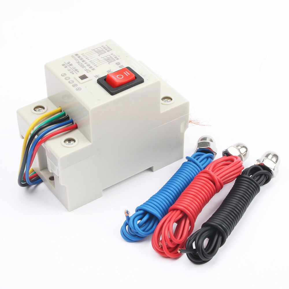 DF-96D Automatic Water Level Controller Switch 10A 220V Water tank Liquid Level Detection Sensor Water Pump Controller 2m wires: a set