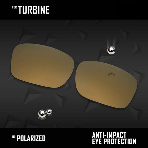 OOWLIT Lenses Replacements For Oakley Turbine Sunglasses Polarized - Multi Colors: Bronze Gold
