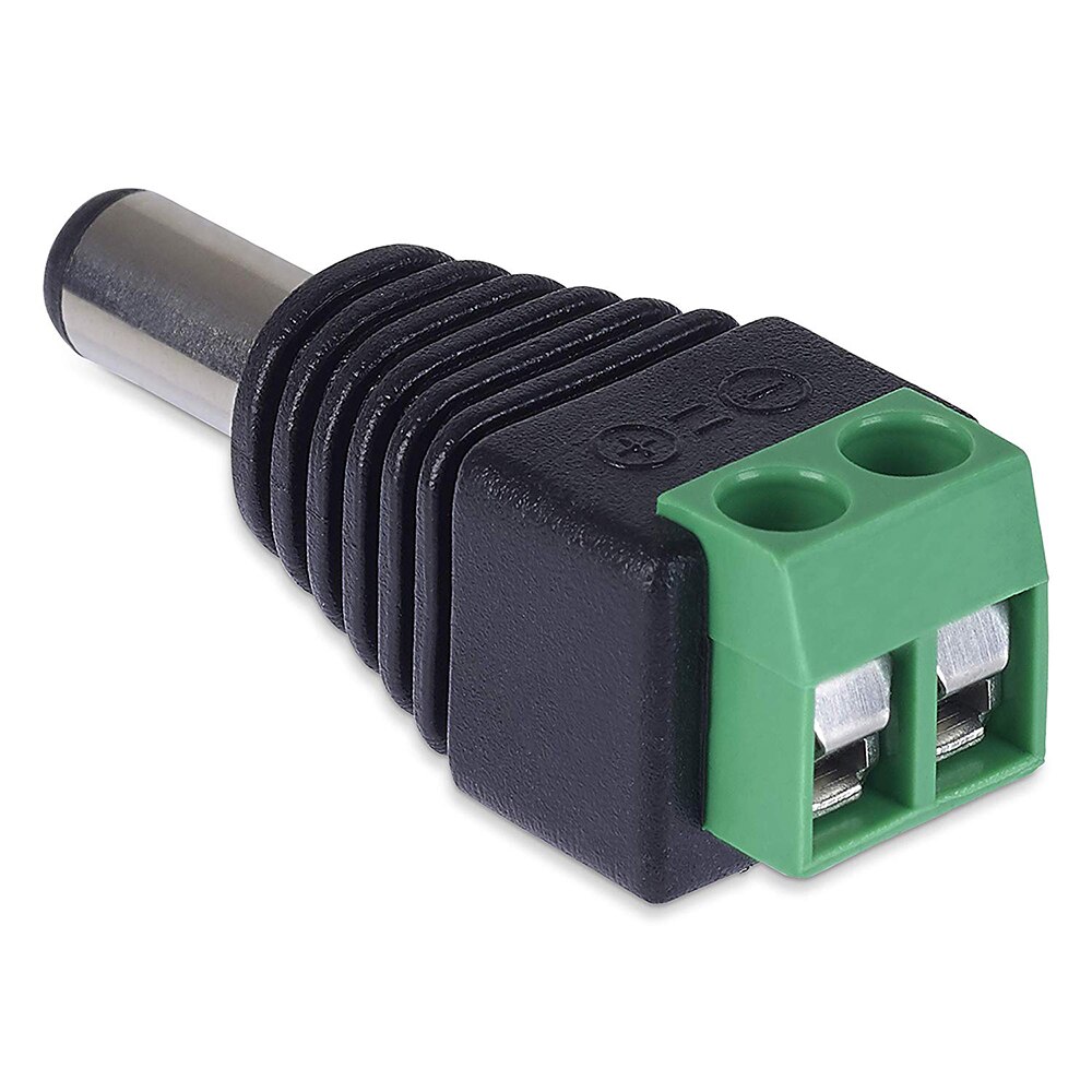 10 stk hun dc strømstik & stik skruet ledningsstik til cctv kamera