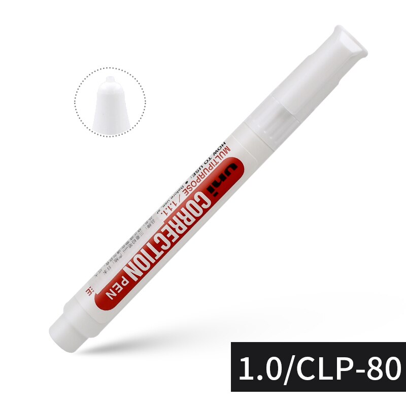 UNI Korrektur Stift 8 ml 1,0mm Flüssigkeit Rolling Ball Metall/Kunststoff Spitze Kapazität Große ungiftig Marker für Büro &amp; Schule Liefert: CLP-80