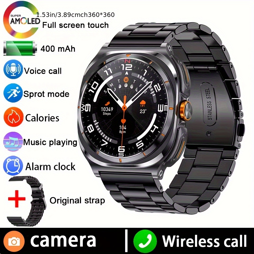 2025 novo atualizado para xiaomi tws 2 em 1 smartwatch com fones de ouvido bluetooth chamada ip68 à prova dip68 água ao ar livre gps esporte smartwatch: Vermelho