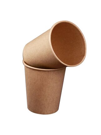 100 Stk/pak 6Oz/180Ml Kraftpapier Cup Wegwerp Papier Kopje Koffie Thee Cup Party Bruiloft Benodigdheden