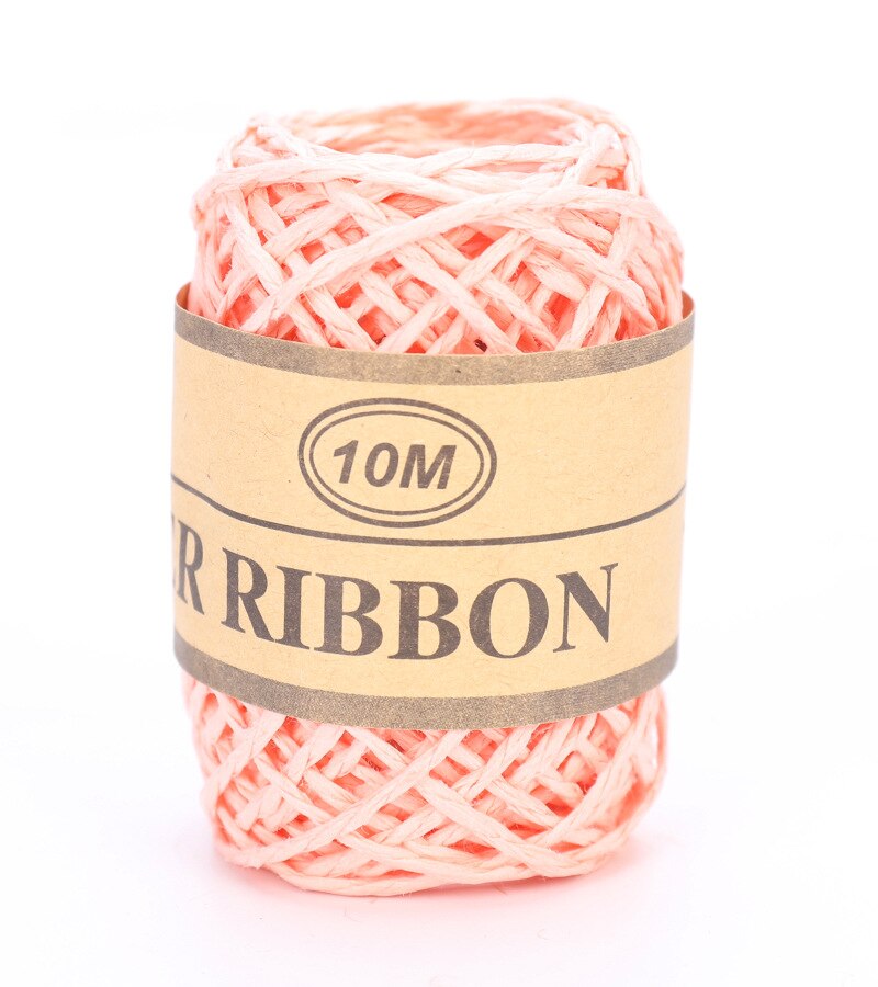 10Meter/Roll 1Mm Breed Raffia Lint Natuurlijke Ambachtelijke Papier String Twisted Voor Cadeaupapier, Crafting, verpakking, Haken: E