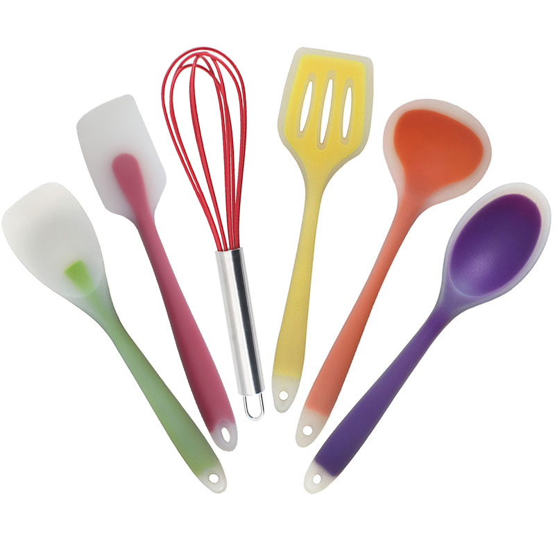 5/10 Pcs/Set Kitchen Cooking Utensil Set Heat Resistant Cooking Tools Non-Stick Nylon Spoon Spatula Baking Kits Accessories: 6 Pcs Mixed Color