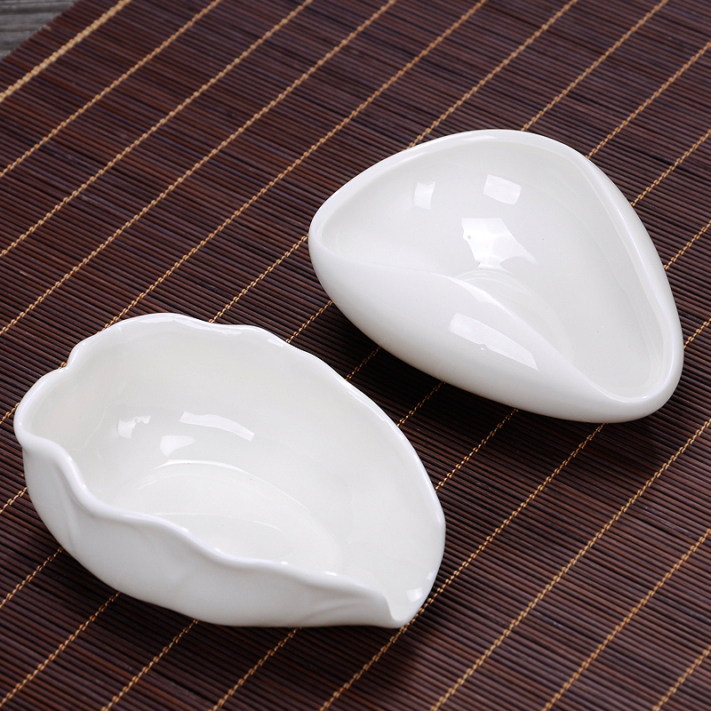 Juego de té Kung Fu de cerámica blanca pura, cuchara de té de porcelana de Jade blanco, té es premiado, bandeja de té, ceremonia de té