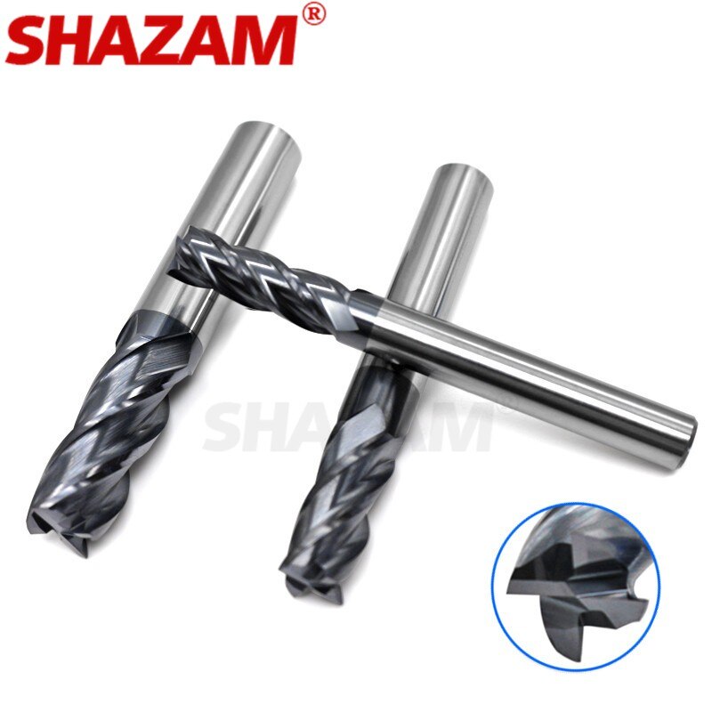 Inch Milling Cutter Alloy Coating Tungsten Steel Tool Cnc Maching Endmill SHAZAM Top1/8 Kit Milling Machine Tools 5/16 1/2 3/8