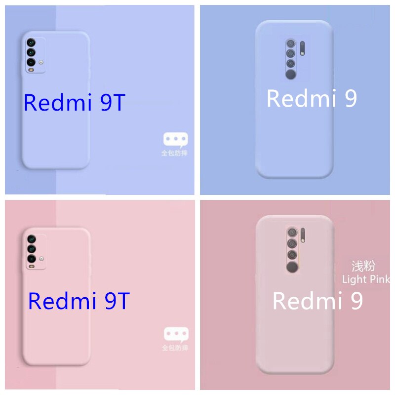 For Xiaomi Redmi 9T Silicone Case Soft 9 T Clear Full Protective Shell Boy Girl Solid Simple Pure Color Transparent Cover Funda
