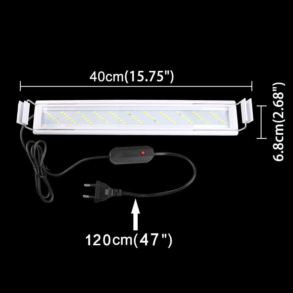 Aquarium Led Licht Slanke Uitschuifbare Clip-On Aquarium Plant Licht 5W/6W/8W/10W/11W/13W/16W/20W Aquarium Led Verlichting Voor Aquarium