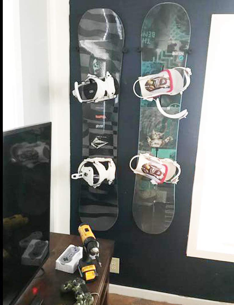 Pmsanzay Snowboard Wall Mount Display Hanger Rack, Snowboard Wall Mount Storage, Floating Hanger Rack - Invisible - Hold