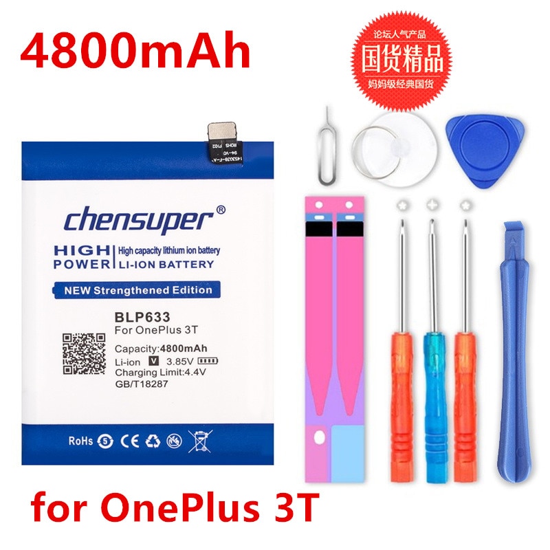 BLP633 4800mAh batería del teléfono para Oneplus 3T A3010 A3003 uno más 1 + 3 batería T Neucombbt