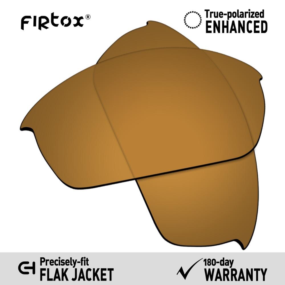 Firtox true  uv400 polariserte linser erstatning til oakley flak jakke solbriller (kun kompatibel linse) - flere farger: Bronse gylden