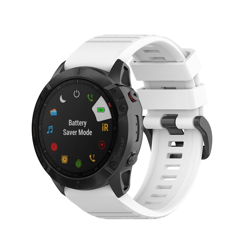 QuickFit 26mm Watch Bands Straps for Garmin Fenix 3 HR 5X Plus 6X Pro Quatix 3 Tactix Bravo Charlie Delta Descent Mk1 Original: white