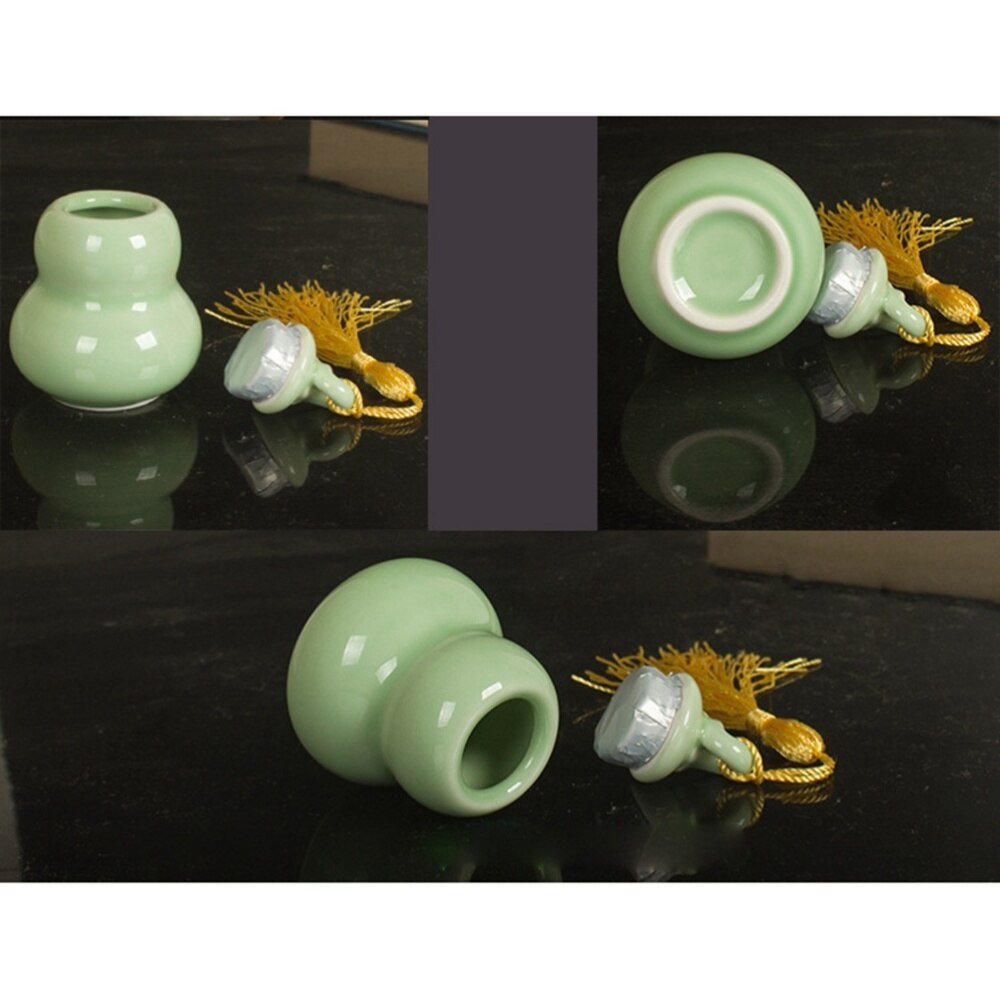 mini ceramiczne naczynie na herbatę słoik gurda kształt butelki Tealeaves garnek na maść w proszku krem)